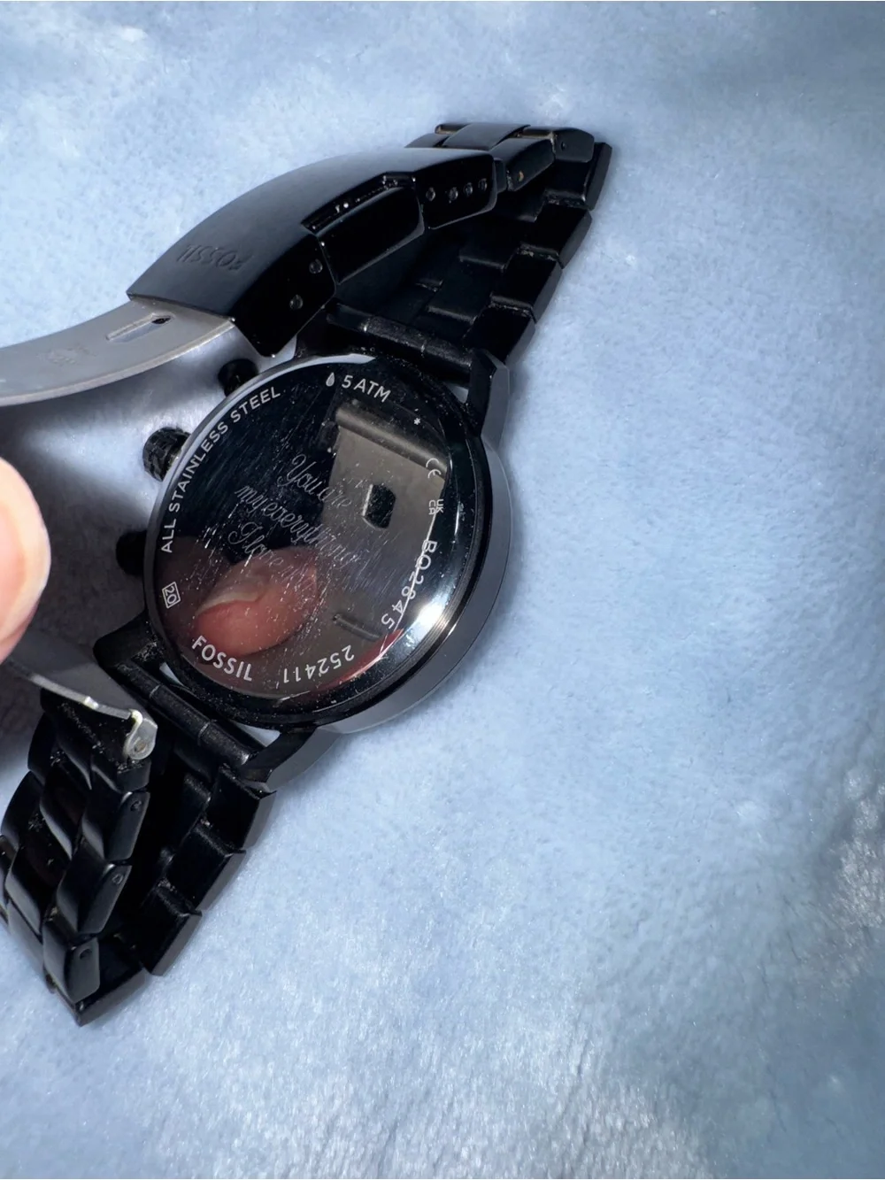 Fossil Men's Gunmetal Stainless Steel Chronograph Watch